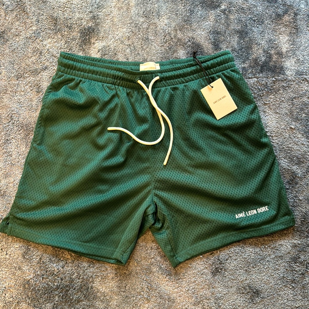 Aime Leon Dore Green Mesh Shorts